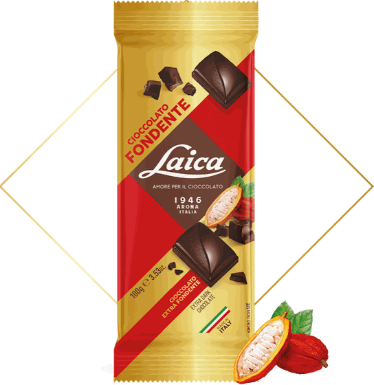 Tavoletta di cioccolato extra fondente Laica